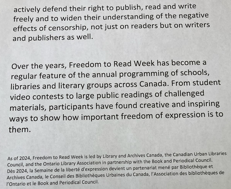 Celebrate Freedom to Read Week in Canada! #intellectualfreedom #shelfietalk
