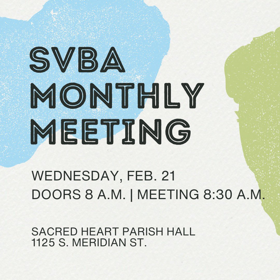 ❗️Don’t forget — the Feb. SVBA meeting is tomorrow. Doors @ 8 a.m., meeting @ 8:30 a.m. Come say “hi,” grab a bagel (or three), &amp; hear about what’s happening in our neighborhood. See you early, bright and shining.☀️