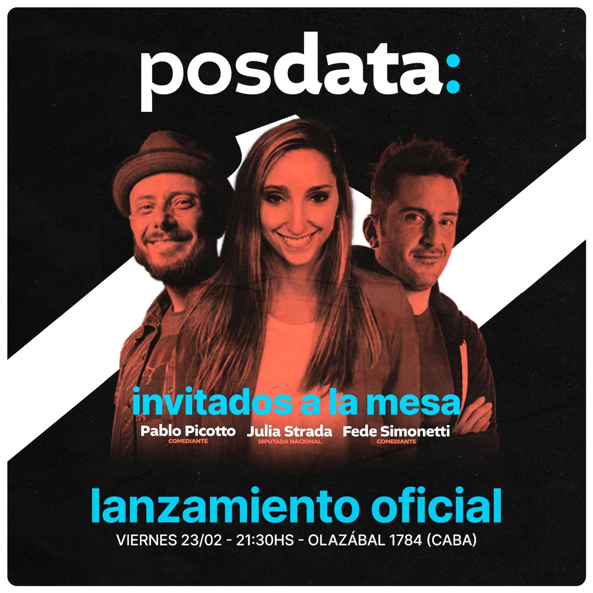 Posdata_ar's tweet image. ¡Ahora sí! 🎉

Volvemos a compartirles la primera tanda de INVITADOS ESPECIALES que estarán acompañándonos en nuestro evento lanzamiento este viernes 23/02 en Quetren Quetren.

¡No se lo pierdan!
