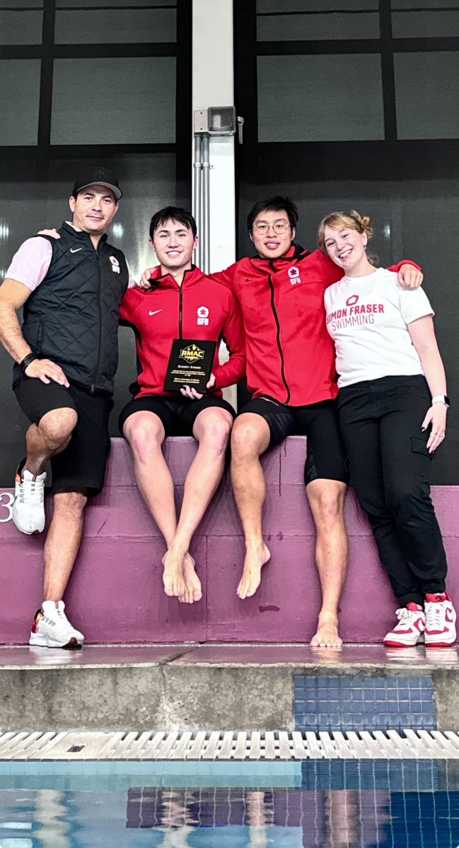 SFU_Swim's tweet photo. it’s bittersweet to bid farewell to our senior swimmers, but we’re excited to see them embark on the next chapter of their journey. 👋 Randon &amp; Chanah. Red Leafs forever. 🍁❤️ #sfu #ncaad2 #swimming https://t.co/W3P9amxEV7