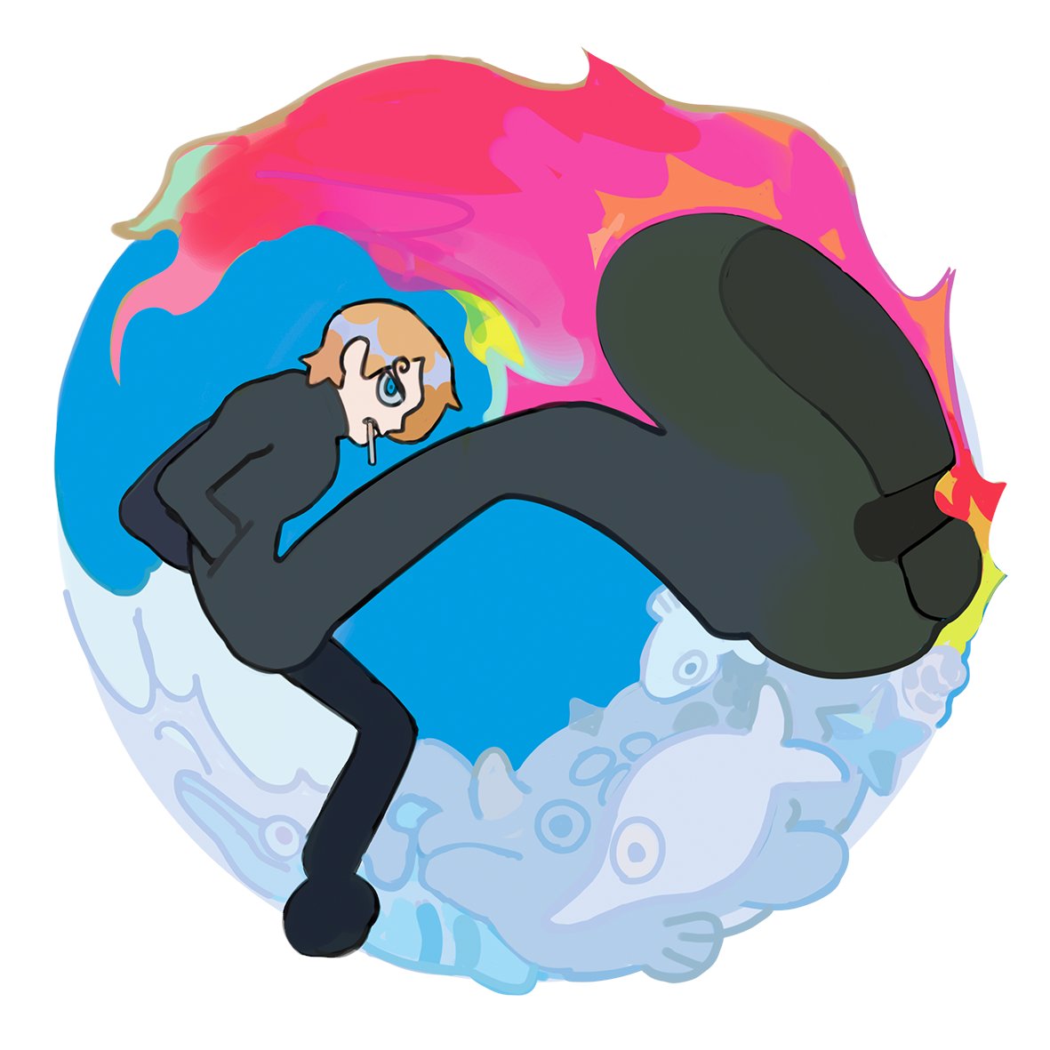 sanji (one piece) kicking 1boy male focus blue eyes solo short hair blonde hair  illustration images