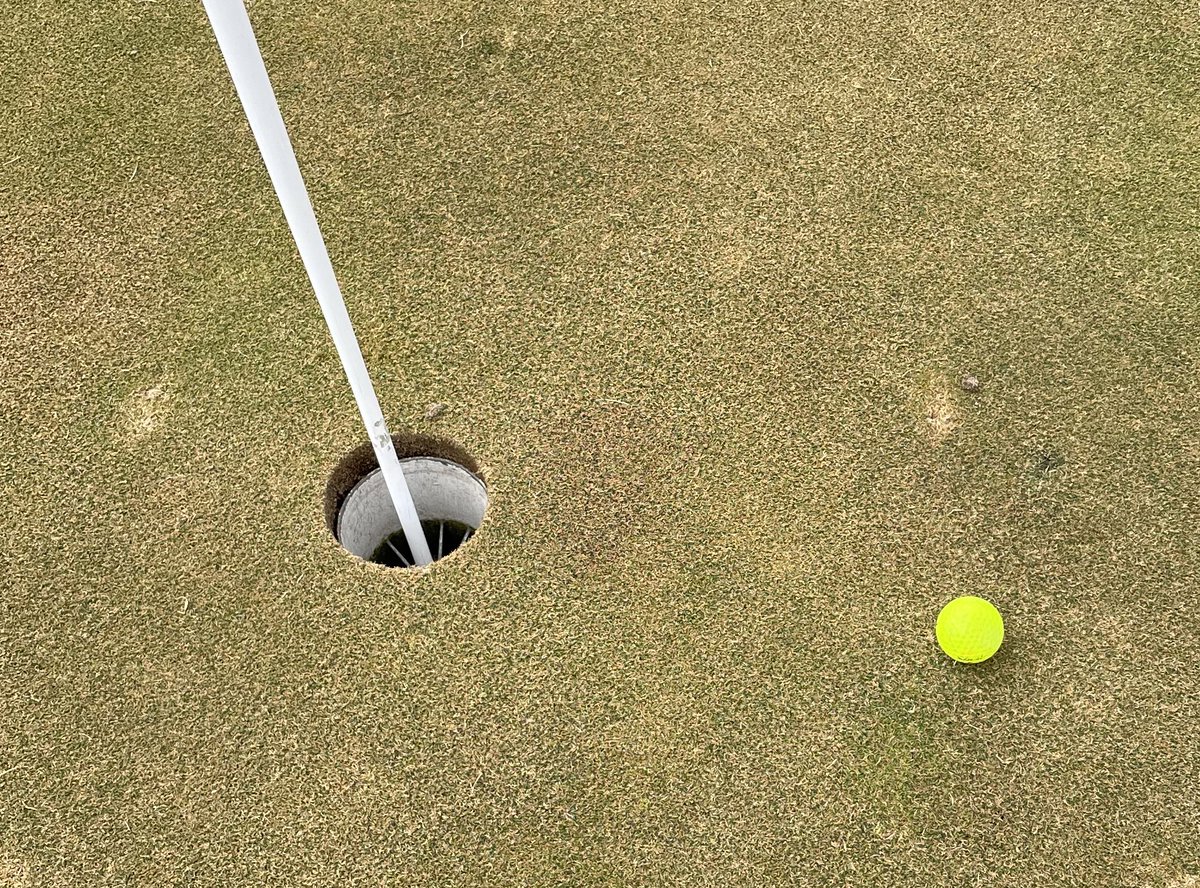 It didn’t go in and ultimately that is what matters. It should have, I saw it from the tee, it hit the pin and rolled about a foot away. The wind must have leaned the pin a bit and it didn’t go in.

That’s what makes a hole in one so special. Everything has to go exactly right.