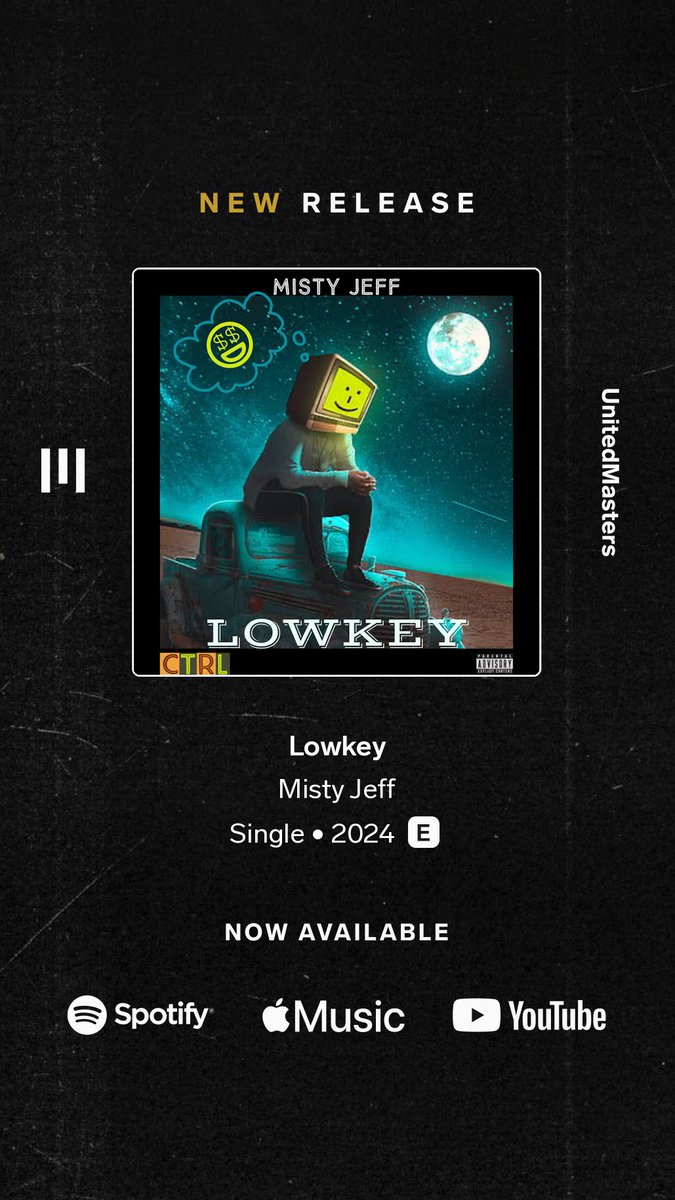 Out now!!!   Y’all show some love! 😭😍😍

Misty Jeff - Lowkey unitedmasters.com/m/lowkey-10