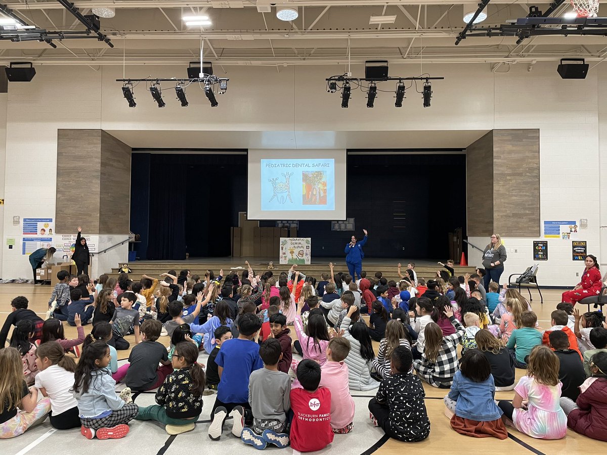 Our PreK-2nd graders loved learning about dental 🦷 health from Pediatric Dental Safari today.  Loads of fun.  Ask your children what they learned. #dentalhealthmonth #bengalpride #KatyISDnurses