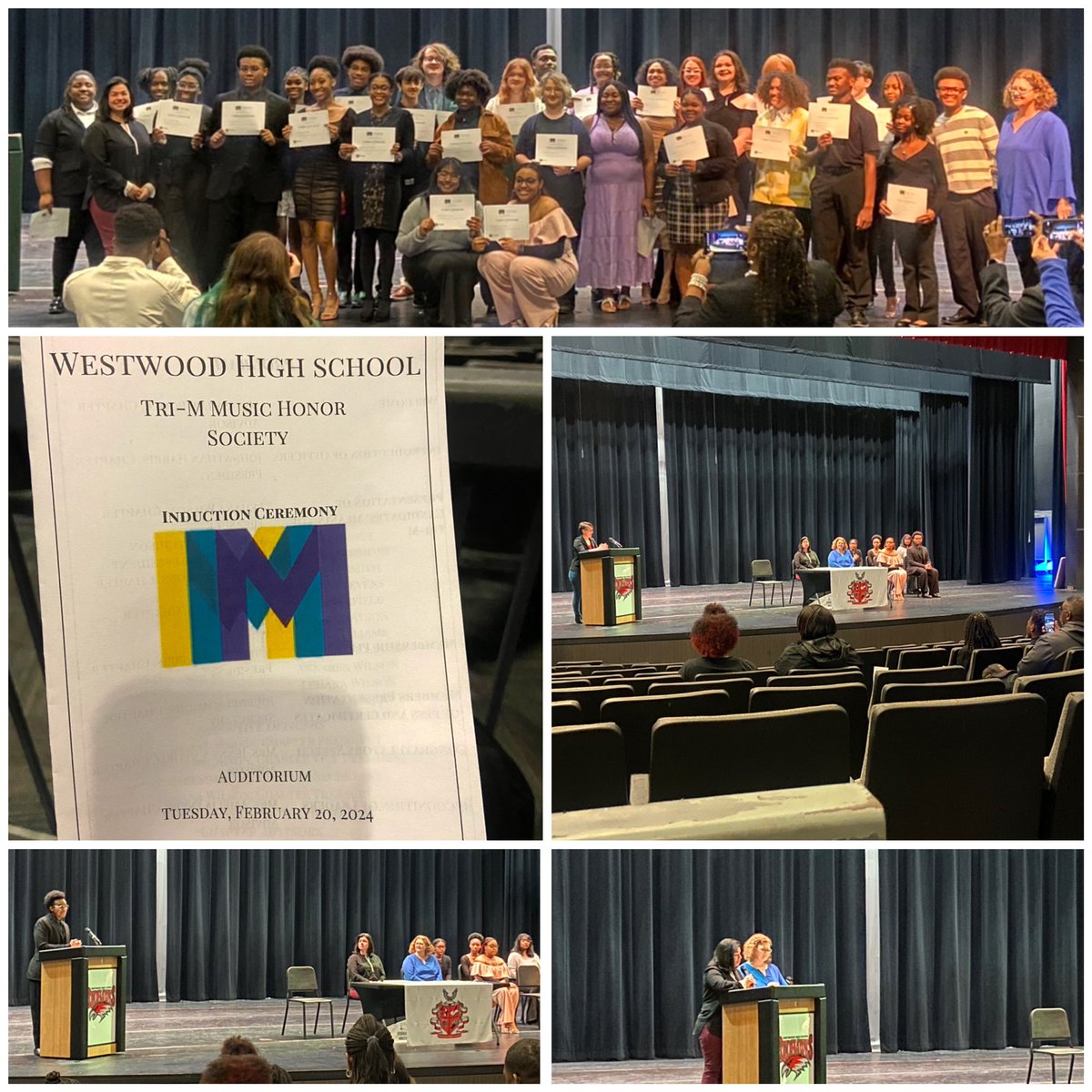 Congratulations to the inductees of Westwood’s chapter of Tri-M Music Honor Society! #NAfME #MusicParticipation #AcademicAchievement #Leadership #Service #Character @WHS_Redhawks @RedhawkJackson1 @MrsTNicholson