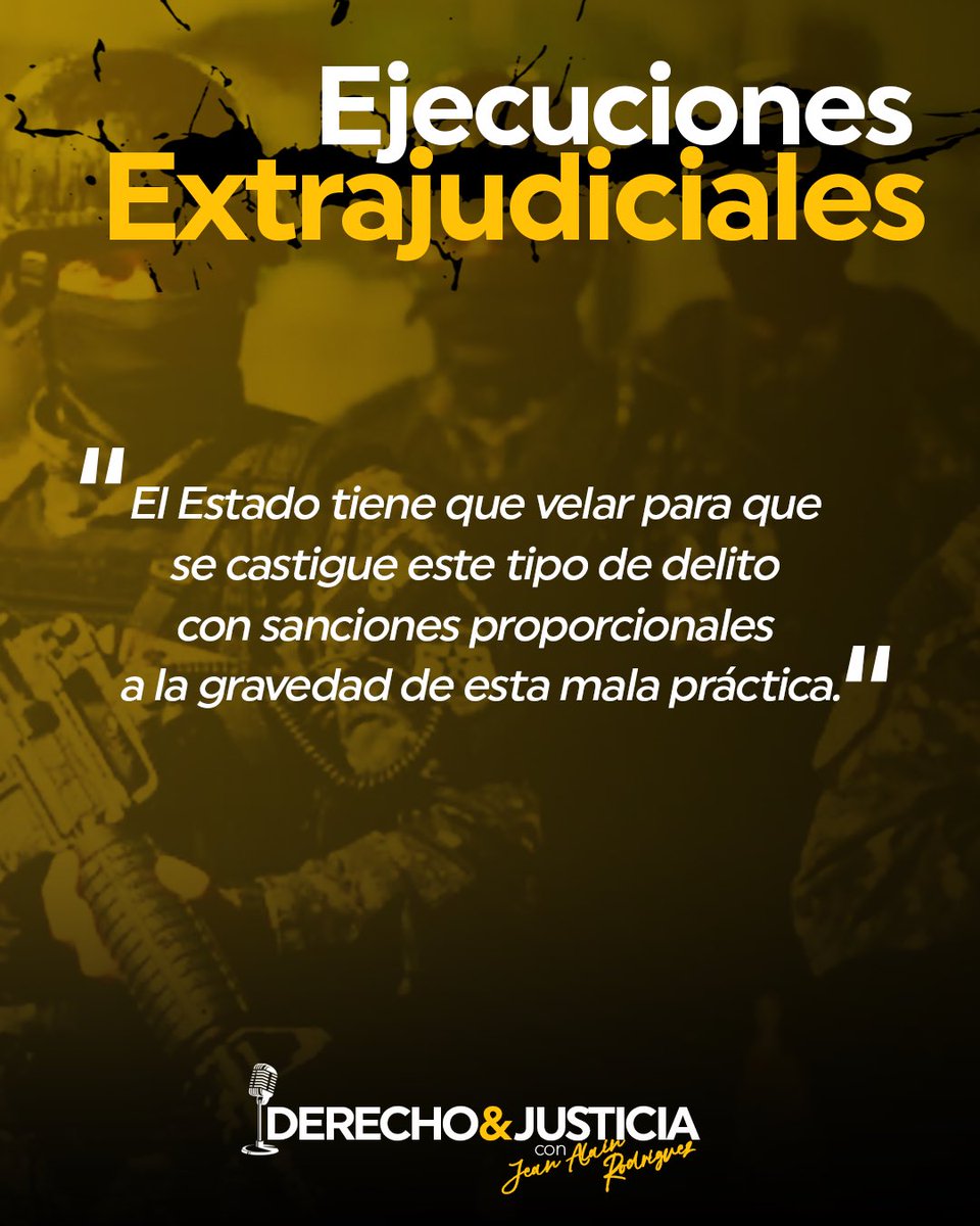 Ya disponible en nuestro canal de YouTube @DerechoyJusticiaTV, nuestro programa sobre las EJECUCIONES EXTRAJUDICIALES, las políticas públicas actuales implementadas por los órganos del estado, y al respeto o no de estos derechos por parte de las autoridades. También puedes
