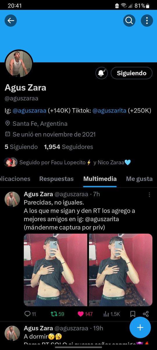 LucaL75043's tweet photo. @aguszaraa Ya te sigo a se mucho https://t.co/Uj5Ip7Zf3I