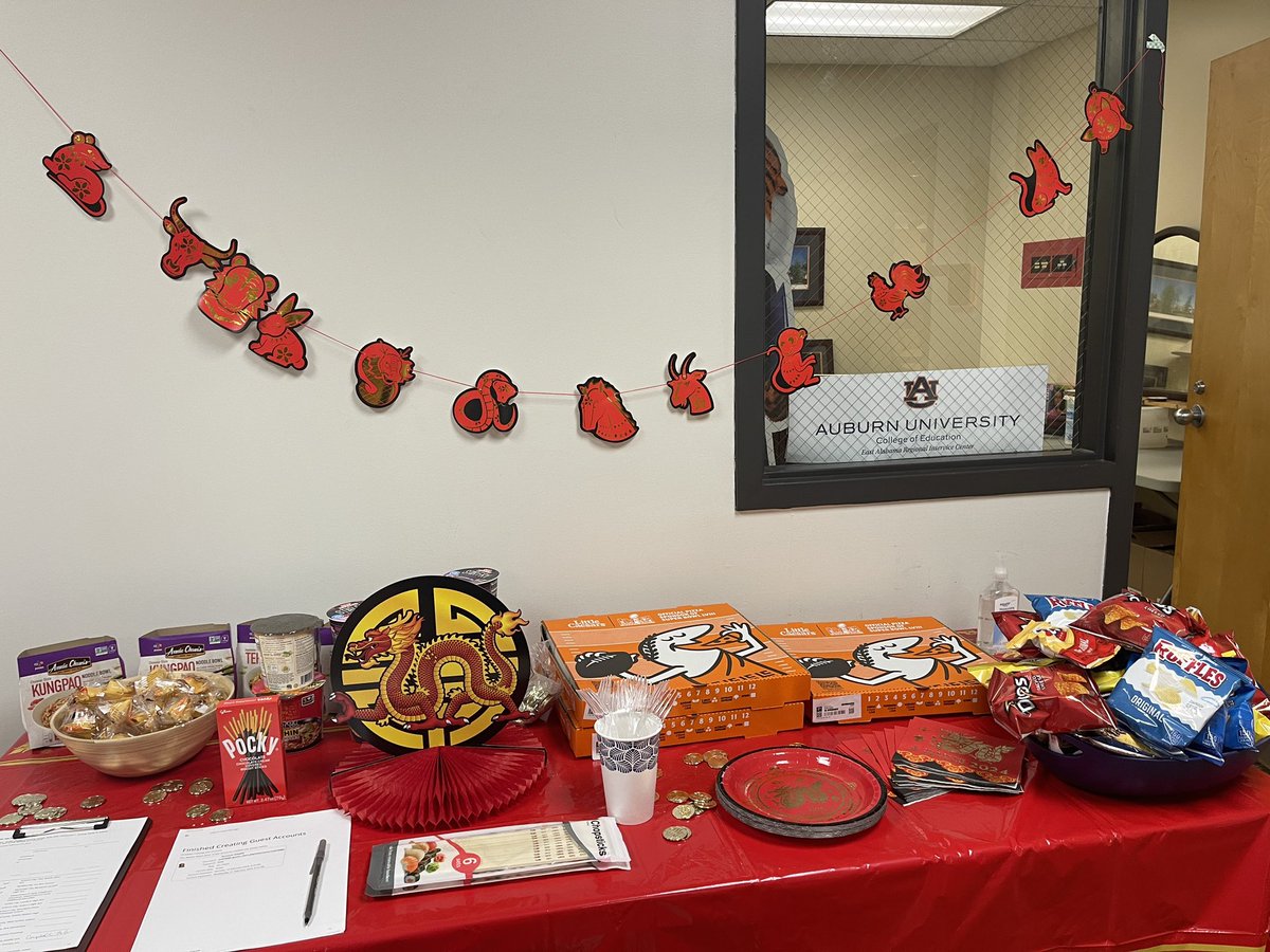 AUEARIC's tweet image. Our NBCT cohort is celebrating the Lunar New Year and the Year of the Dragon as they learn about Component 1! #neverstoplearningAlabama #teachingislife