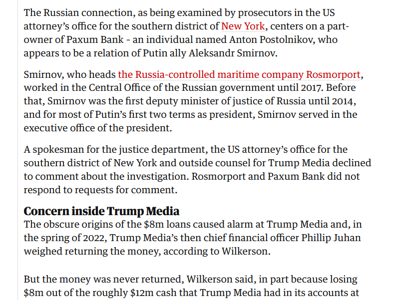 MontyBoa99's tweet photo. @kyledcheney Alexander Smirnov, the 'source' behind House Republican allegations of bribery against the Bidens, is also linked closely to Russian funders of Citizen Trump's so-called "Truth Social" media platform.

The overseas lending bank, Paxum, funds porn sites.
https://t.co/u0IRGussT0 https://t.co/SpF3QdbcY2