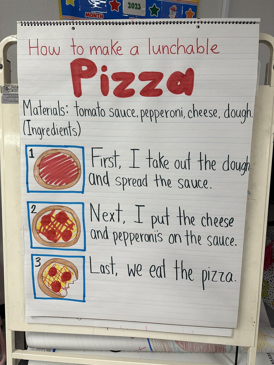 So much fun learning about procedural text🤩 
How to Make a Lunchable Pizza 🍕  
<a href="/HBall_ES/">Ana Soto</a> <a href="/asper_HBES/">asper robles</a>