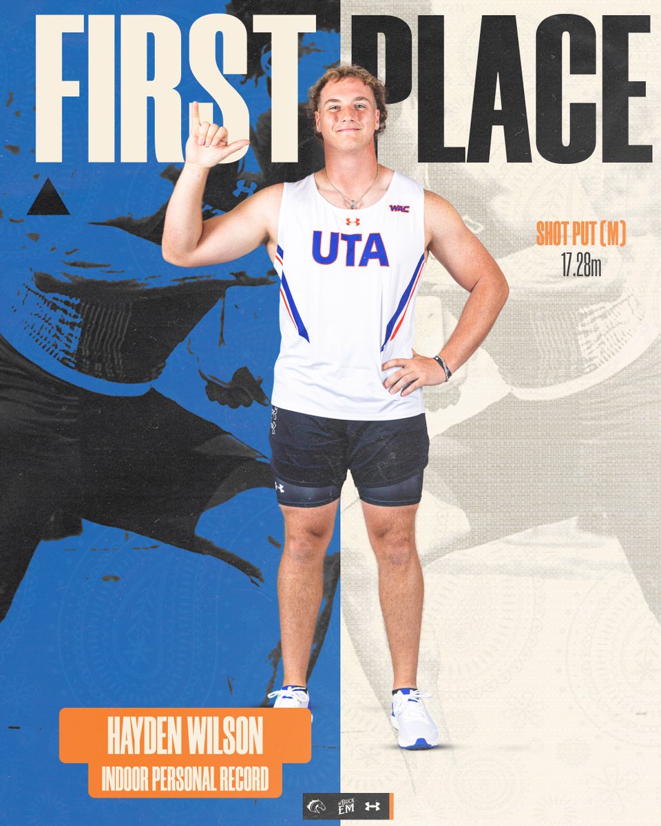 UTAMavsTFXC's tweet photo. WHAT AN EVENT👏

Hayden Wilson torched his previous indoor PR by over 1.1m😤

#BuckEm🐎 https://t.co/lf4XmUs7Y1