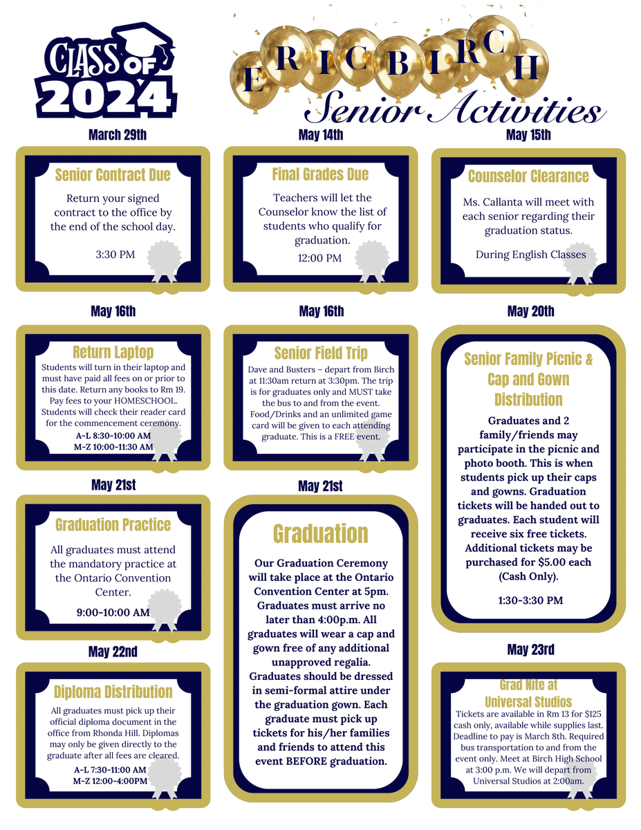 Check out the end of year activities for our graduates!