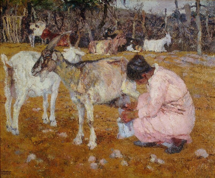 WesternOpus's tweet image. Corral de Cabras (Goat Corral) | Fernando Fader, 1926 AD.
#art #impressionism #fader