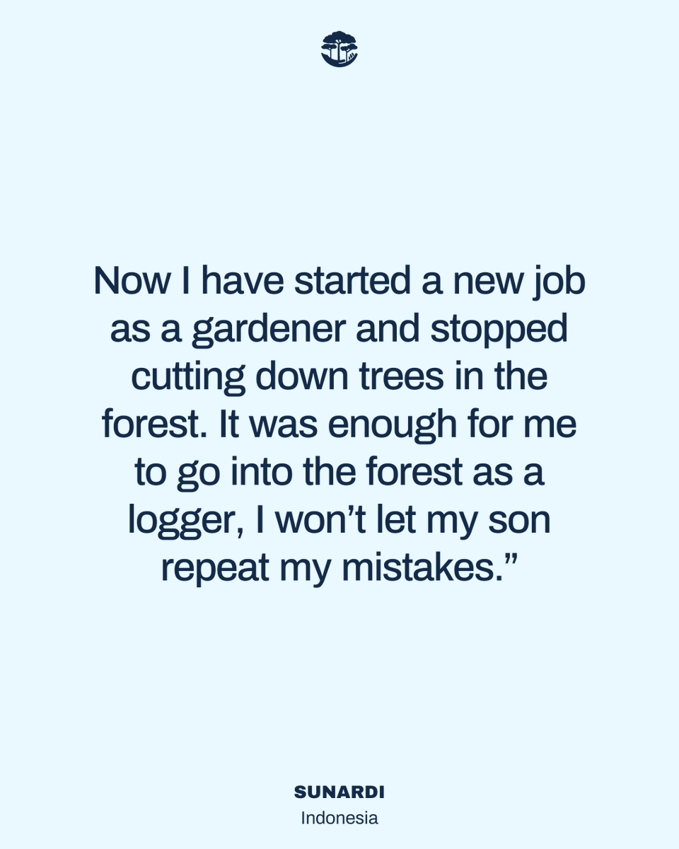 Meet Sunardi, who shares his story from Indonesia. In 2023, Sunardi became a member of the Chainsaw Buyback program. With capital investment and business assistance from ASRI and HIH, Sunardi has now made a just transition from logging to become an organic farmer!