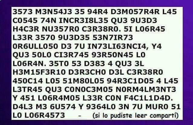 Un poco largo, pero se puede leer del tirón... No hace falta que lo escribáis que es mucha letra 🦨🦨🦨