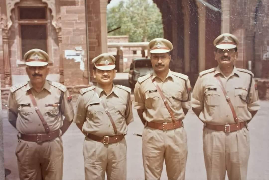 As a young IPS Probationer at Jodhpur in 1998 along with Ashok Patni IPS Retd, DySPs Kalyan Singh and Hari Singh.