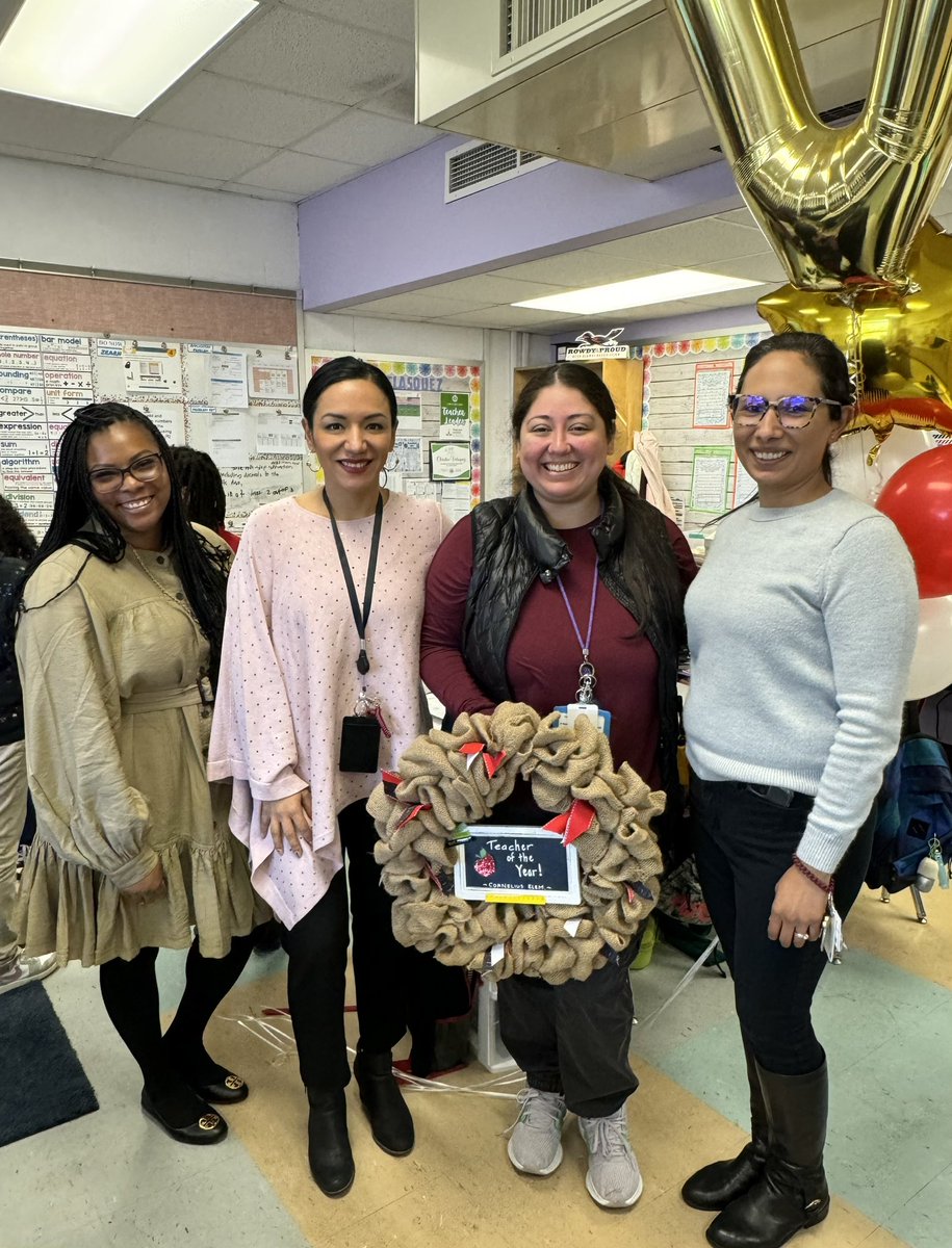 We are honored to recognize Ms. Velasquez, 4th grade Math teacher as the Cornelius 2023-2024 Teacher of the Year! Her love for math is contagious among her students because she teaches with excellence, passion, and excitement! Well deserved, Ms. Velasquez! 🥳🎉🐾@CVelasquezTeach