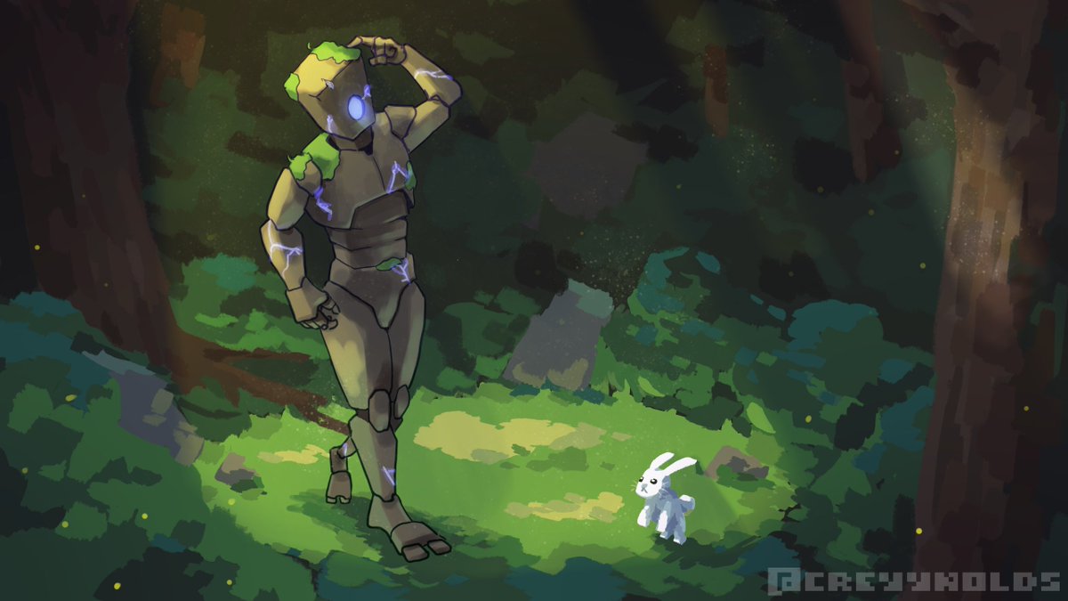 day 5 of daily drawing: draw a golem powered by magic

#digitalart #dailyart