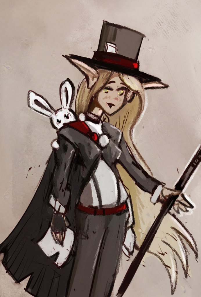 Posting this elf #magician early for wednesday (^w^)🖤🤍🐇