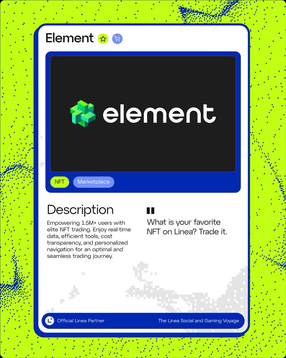 @Dexsport_io 🎢 @Element_Market #OnLinea✨ 🔗 element.market/linea