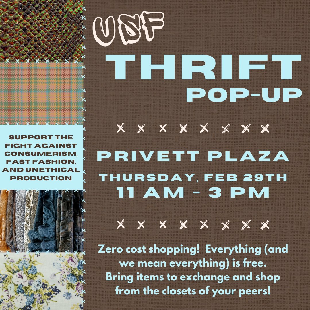Free shopping?!🛍️ Stop by Privett Plaza from 11 am-3 pm on Feb. 29 to revamp your closet!