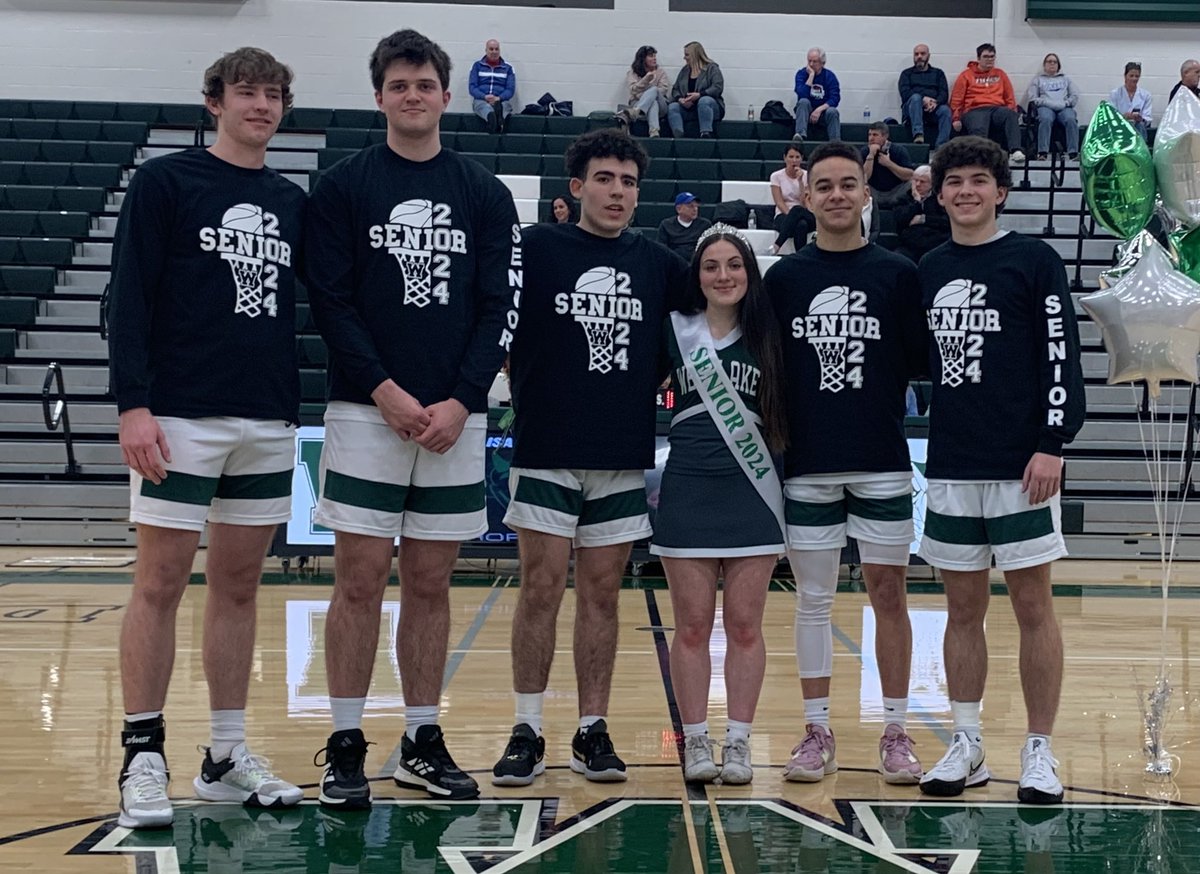 Congratulations to our senior basketball players and cheerleader. Thank you Derek, Owen, Jason, Caileigh, Jackson, and Anthony for all your dedication to our programs! Go Demons!