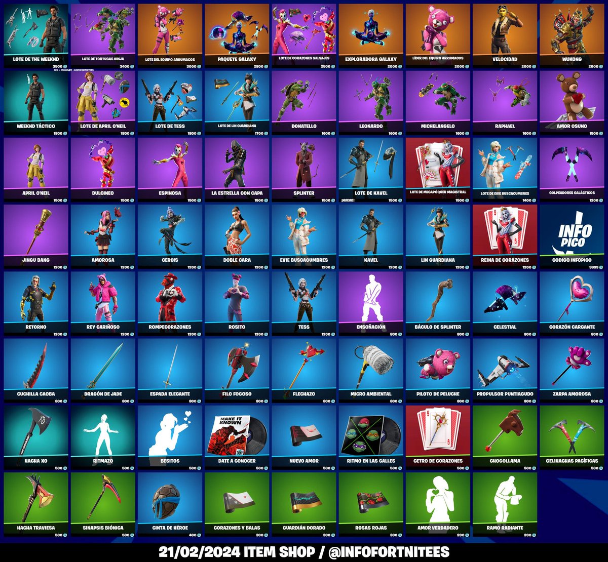 Ghost_Sl4yer's tweet photo. Tienda de #Fortnite    del 21/02/2024
Me apoyarias compartiendo con tus amigos y dandole like a esta cuenta pequeñita y también a @InfoFortniteES https://t.co/HrfApOso2A