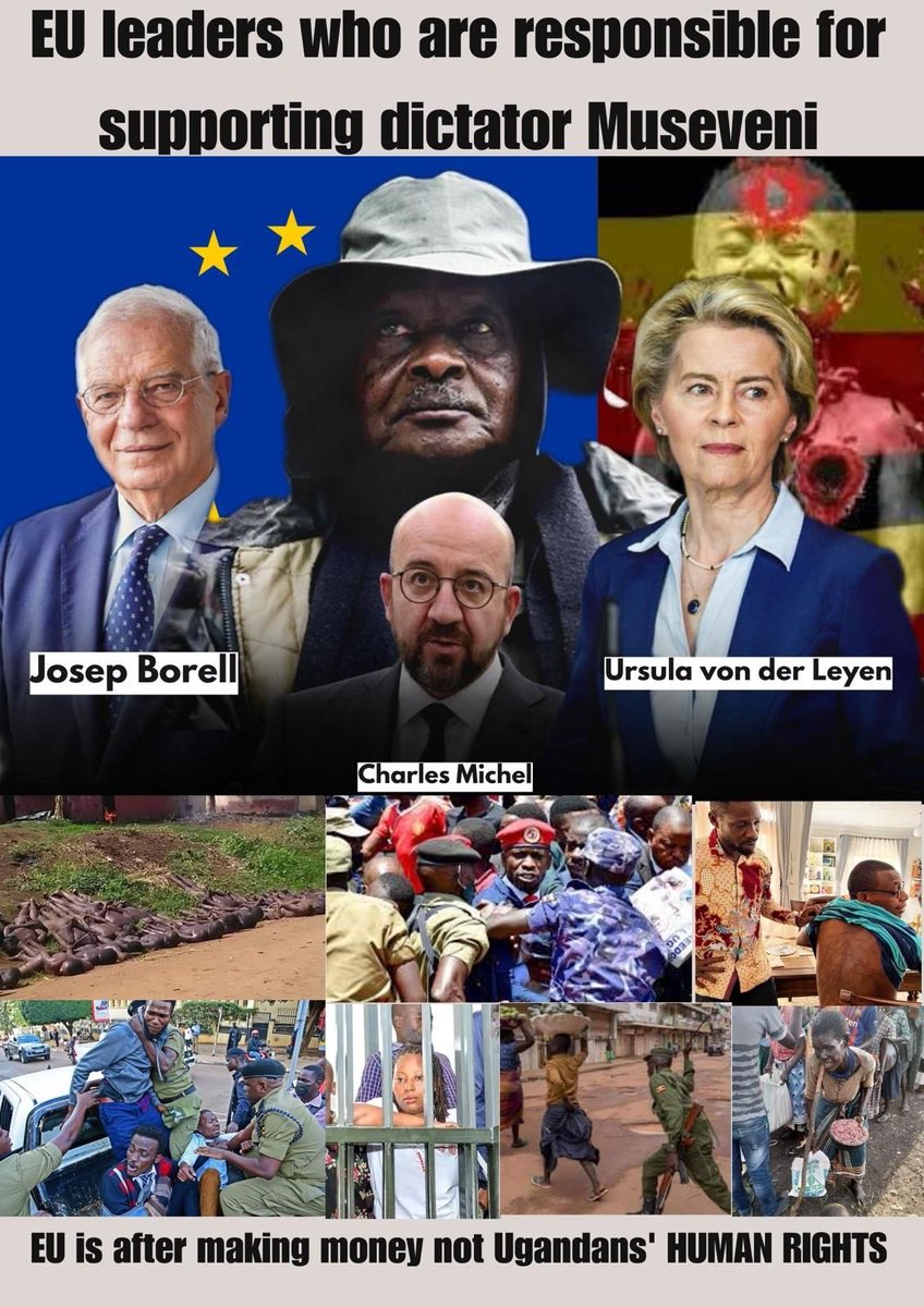 JWhalouXhaso's tweet photo. #EU, stop funding oppression in #Uganda. U preach freedom, democracy &amp; rule of law but continue to undermine #Ugandans’ efforts to liberate themselves from dictatorship. Your continued support to dictator #M7, perpetuates the suffering of #Ugandans. #CancelDForum #DefundM7 https://t.co/PSA2GZsAvd
