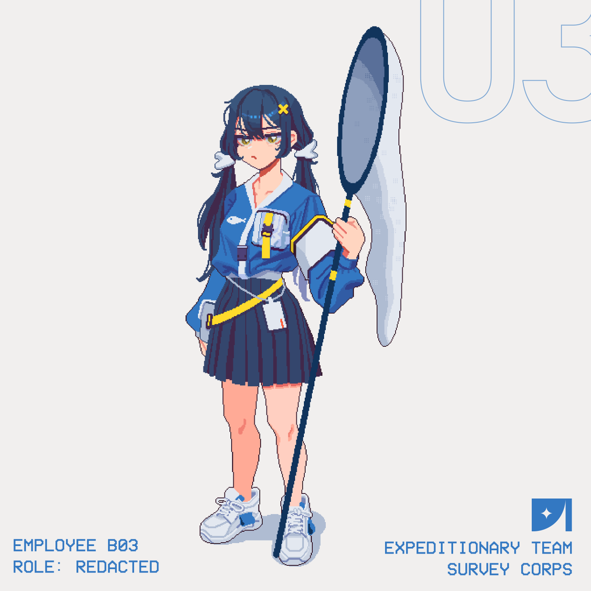 she's a little grumpy, give her a name and some fish to catch! 😇✨
#pixelart #ドット絵