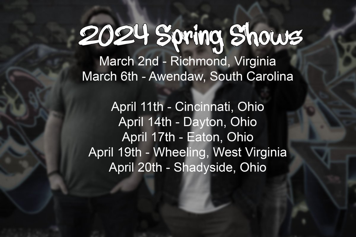 zachbellasmusic's tweet photo. We have some amazing shows planned this spring!! Come see us in VA, SC, OH, &amp; WV ❤️ #rocknroll https://t.co/ip20LKaXrK