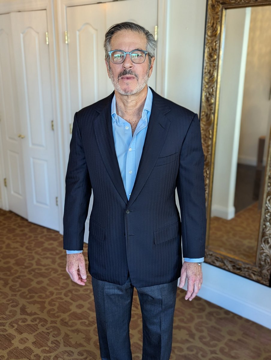 Long time client, Lee came to order another suit &amp; show us a Suit Jacket that we made for him 20 years ago in 2004. Still looking as good as ever. 

He also told  us that it's not exactly a sound business plan to be making suits that he can still wear 20 years later! 😂