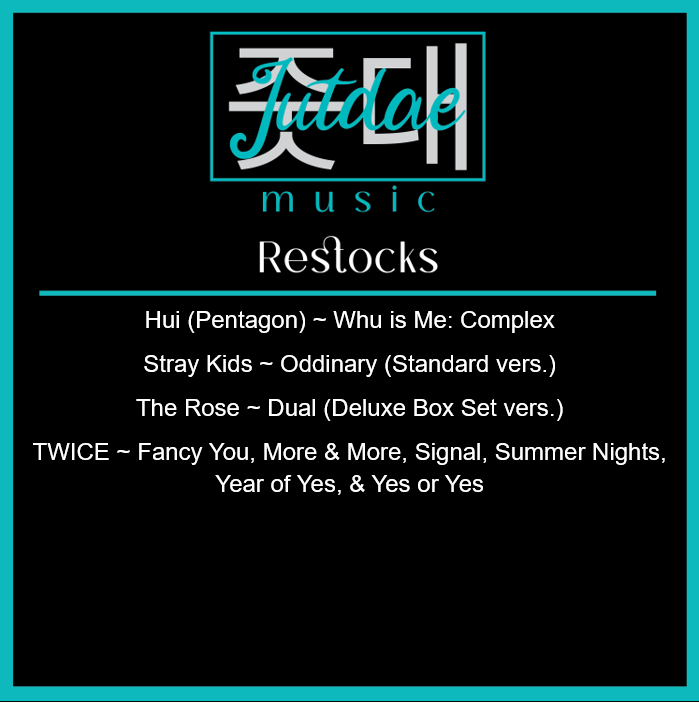 JutdaeMusic's tweet photo. 🎶 Wednesday Restock 🎶
It is time for our weekly restock! So much K-Pop serotonin to be found!
#jutdae #jutdaemusic #kpopclt #kpopcharlotte #charlottekpop #cltkpop #nckpop #kpopnc #kpopstore #kpopsmallbusiness #kpop #kpopalbum https://t.co/RHIOLrApj5
