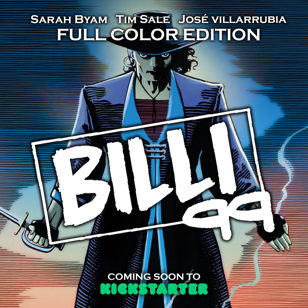 clover_press's tweet image. Launching soon! A brand new edition of Billi 99, by Tim Sale and Sarah Byam, with all-new colors by José Villarrubia! Follow on Kickstarter: tinyurl.com/billi99-1

#billi99 #cloverpress #timsale #comics #graphicnovel