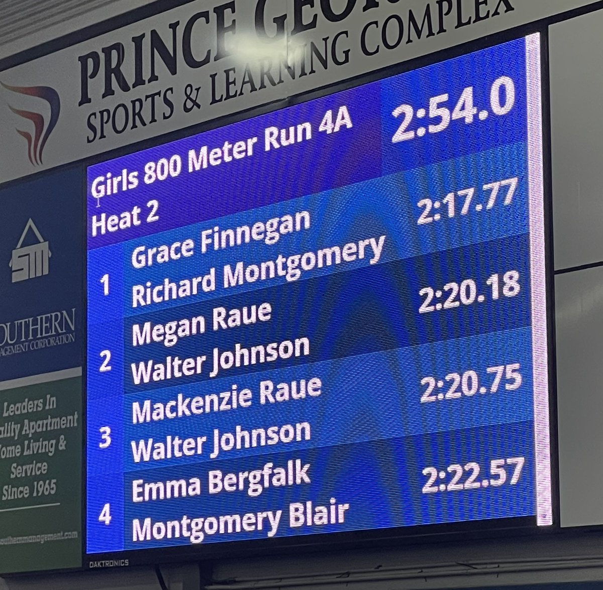 mcpsAD's tweet photo. Great showing for @MCPS in the Girls’ 800m! 
🥇@RocketsSportsRM 
🥈@WJWildcats 
🥉@WJWildcats 
🏅@BlairAthletics 
@MCPSAthletics https://t.co/AE51VZCuGs