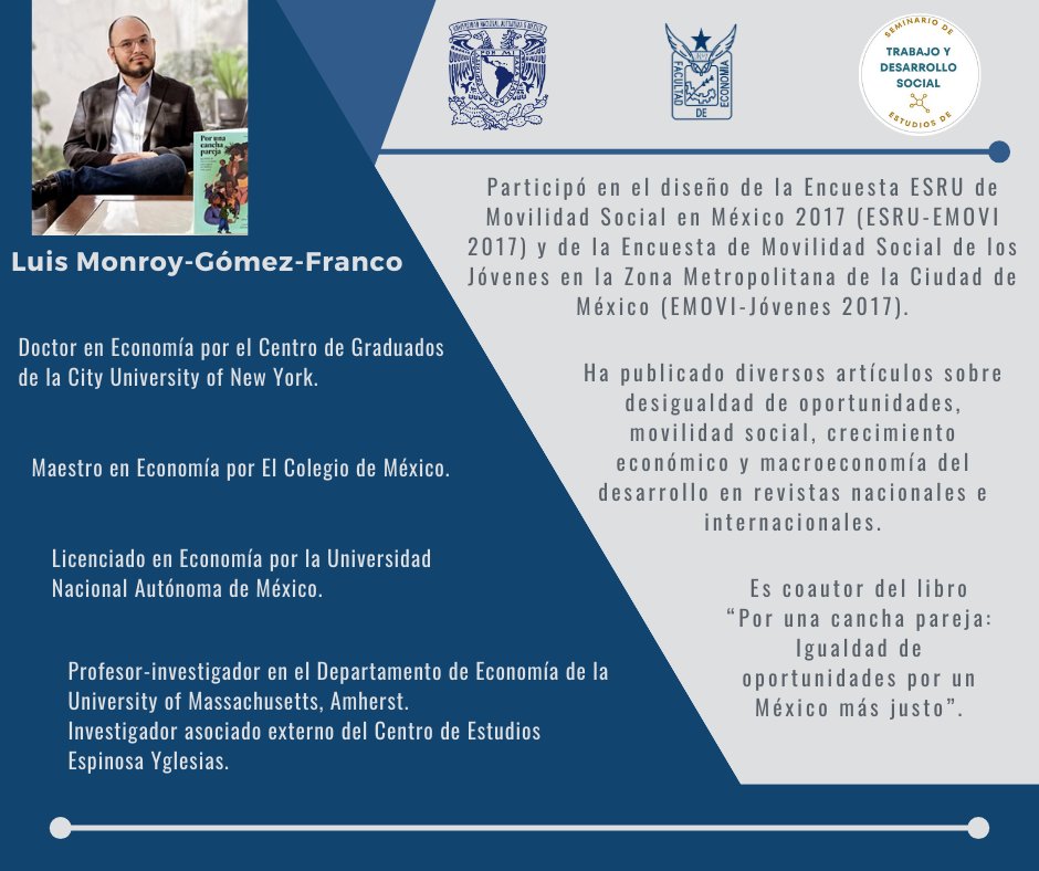 setrydes's tweet photo. 🗓️¡Aparta la fecha! 🗓️
El próximo viernes 01 de marzo a las 11am(CDMX) tendremos el gusto de platicar con @MGF91 e Iliana Yaschine sobre "Movilidad social e igualdad de oportunidades en México" 
Les compartimos una breve semblanza de nuestro ponente y nuestra comentarista https://t.co/WXOSadrWeL