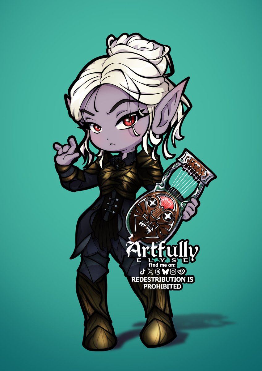 ArtfullyElyse's tweet photo. And here’s the solo art! Drawing Boo was a lot of fun, and drawing Minthara’s armor and spider lyre was a task I don’t wanna do again anytime soon!
#BaldursGate3 #BG3 #minthara #minscandboo https://t.co/IPxgVFlRWI