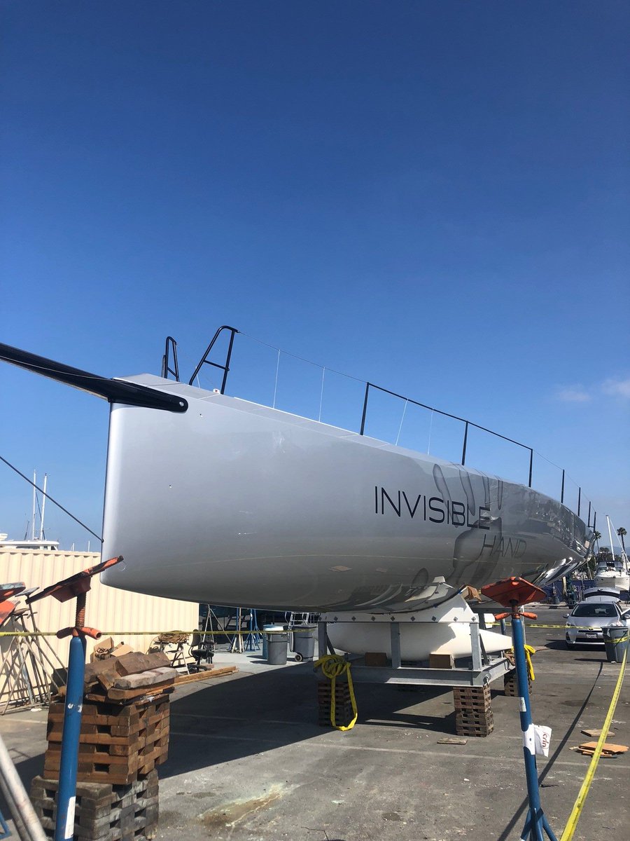 Invisible Hand Racing preparing for the 2024 Transpac.  Excited to have the boat here at The BoatYard Marina Del Rey.  Fare winds and following Seas to the Captain and Crew.