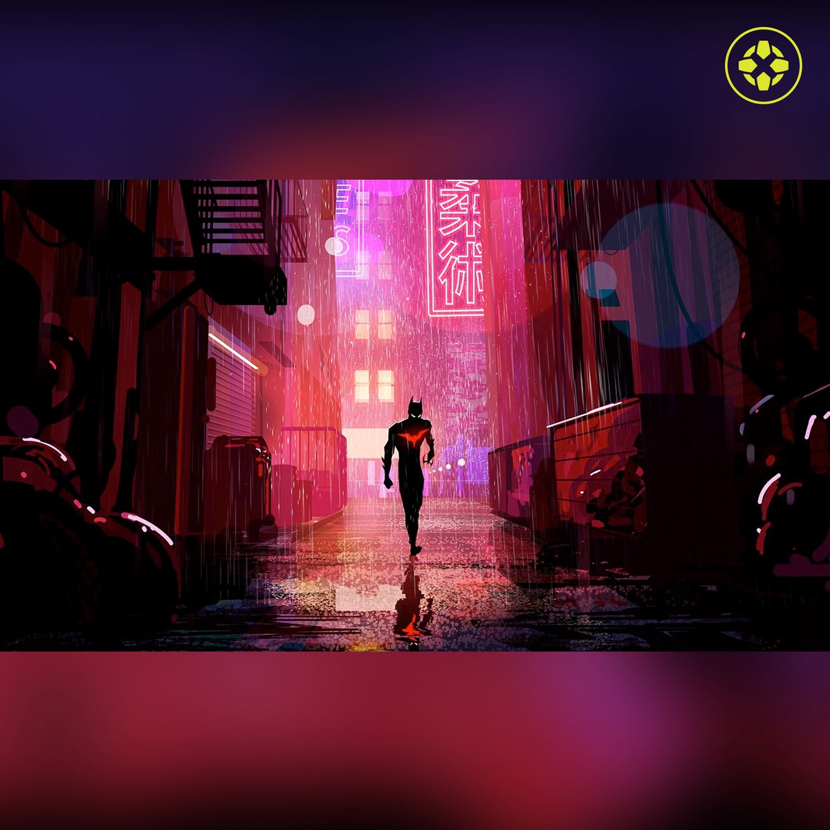 IGN's tweet photo. The production designer and producer behind the Spider-Verse movies has revealed concept art for a Batman Beyond animated movie that they have been pitching to Warner Bros for the past 5 months, and it looks amazing. https://t.co/UebMdYYcrw https://t.co/jzlYOf3Cvh