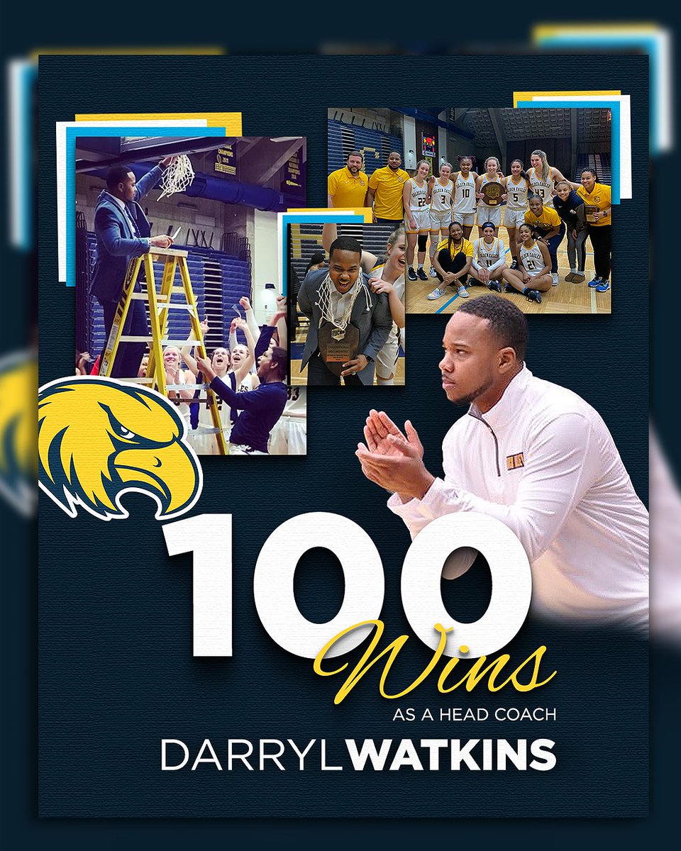 Congratulations to Coach Watkins on his 100th career win as a head coach tonight‼️💙💛 

#One(hundred)💯🦅