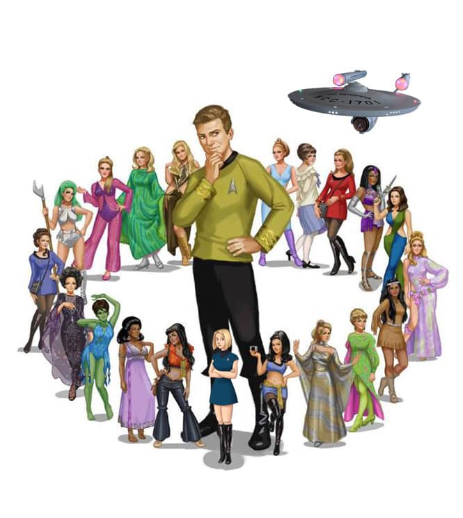 bmerer's tweet photo. Saw this on FB today. Seems appropriate for this one. Ladies of Kirk.
Art by Kelly McMorris #CloudMiners #AllStarTrek https://t.co/1otfgR8ck6