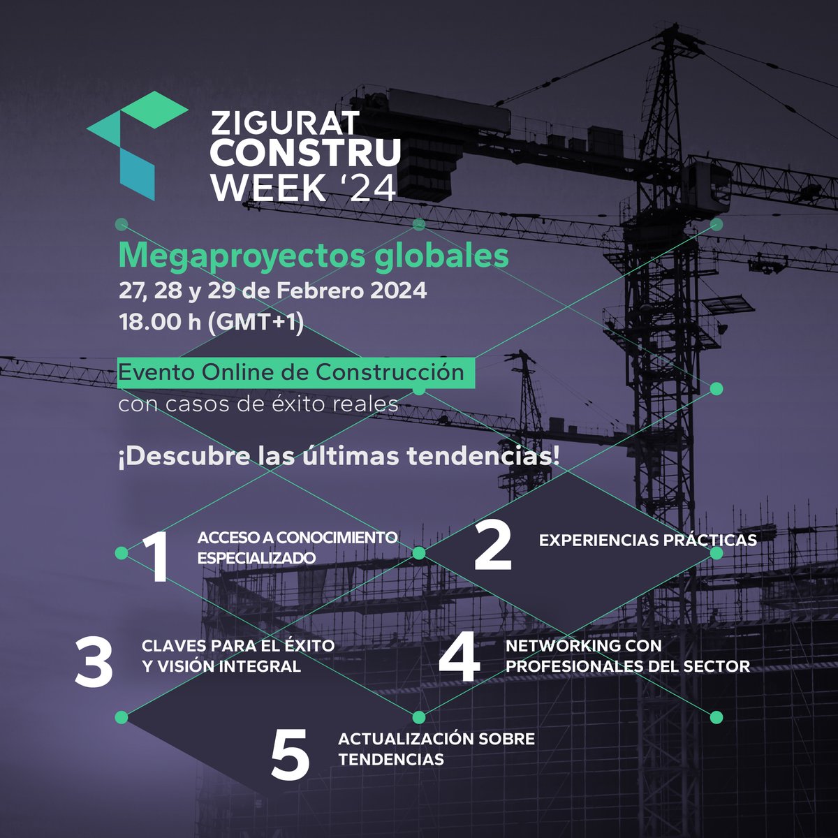 BimforumBo's tweet photo. @Zigurat_Inst CONSTRUWEEK: MEGAPROYECTOS GLOBALES
Explora las claves del éxito en el liderazgo de Megaproyectos junto a destacados profesionales 
SESIÓN 1 El Papel de los Arquitectos BIM en Megaproyectos de Ingeniería
SESIÓN 2 Megaproyecto BIM en USA 
 ➡️  https://t.co/pxChT6w7nk https://t.co/vUCtgIDPy7