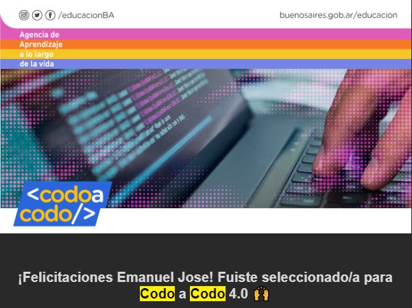 Zeroz_181's tweet image. 🚀 La próxima semana comienza el inicio de mi viaje como estudiante del curso FullStack JavaScript/Node.js en #CodoACodo. A aprovechar al máximo esta oportunidad de aprendizaje! 🌐💡 #FullStack #JavaScript #NodeJS #AprendizajeContinuo