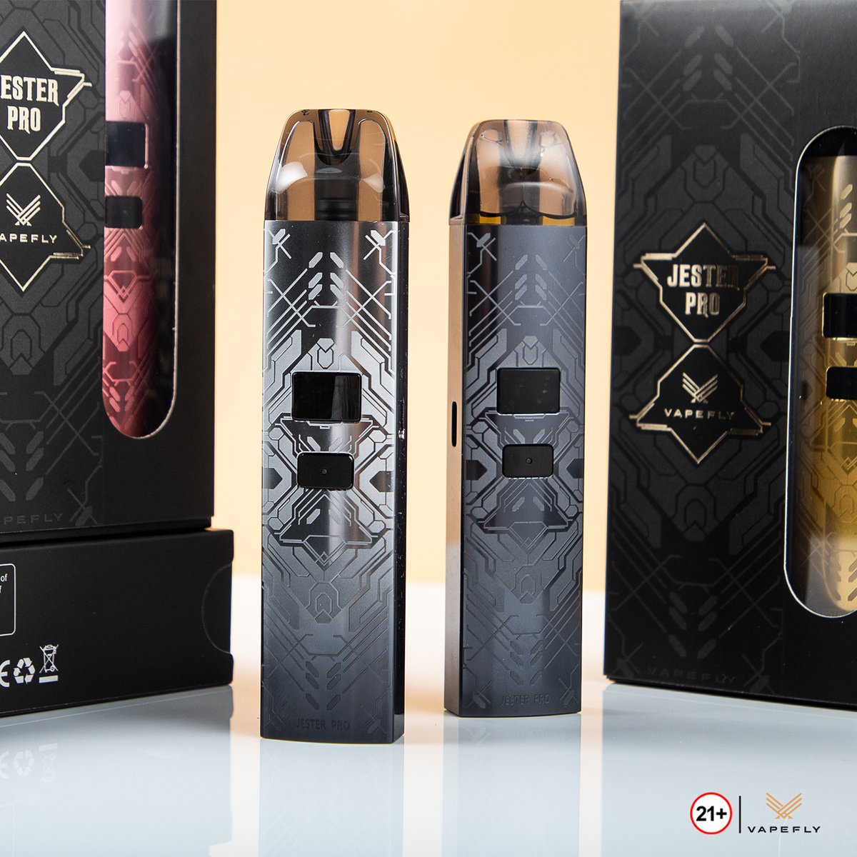 Sourcemore_Ecig's tweet photo. Vapefly Jester Pro Pod Kit 

😍1000mAh battery, 25W power
😘3ml capacity, precise airflow control
🥰DIY &amp; Auto power mode, side filling

⚠ Warning: The device is used with e-liquid which contains addictive chemical nicotine. For Adult use only. https://t.co/hR0HLbcwfX