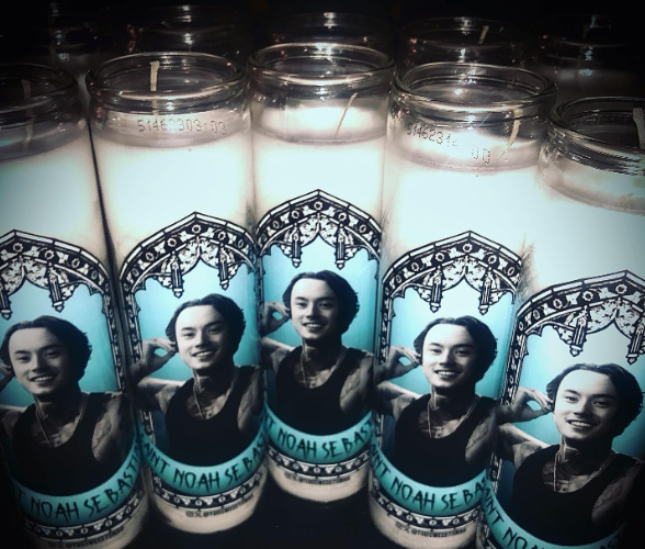 Saint Noah Sebastian Prayer Candle.

Too Sweeet Swag Exclusive. 📥 To Purchase.

#badomens #noahsebastian #emo #candles #prayercandles #metalcore #hardrock #slipknot #bringmethehorizon #askingalexandria #motionlessinwhite #bmth #justpretend