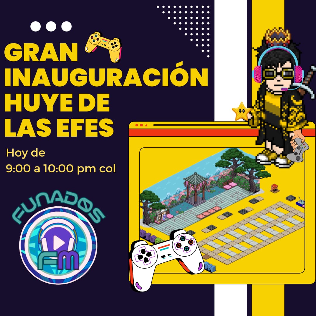 SORPRESA🤯🥳
¡Es hoy, es hoy!, La gran inauguración del HUYE DE LAS EFES 🏃‍♂️🚫, ¡entonces que esperas! y disfrutas de este juego que nosotros le traemos el día de hoy. Puedes ganarte muchos premios. 🏆🥇💰

Sintoniza Funadosfm.com ❤️💃