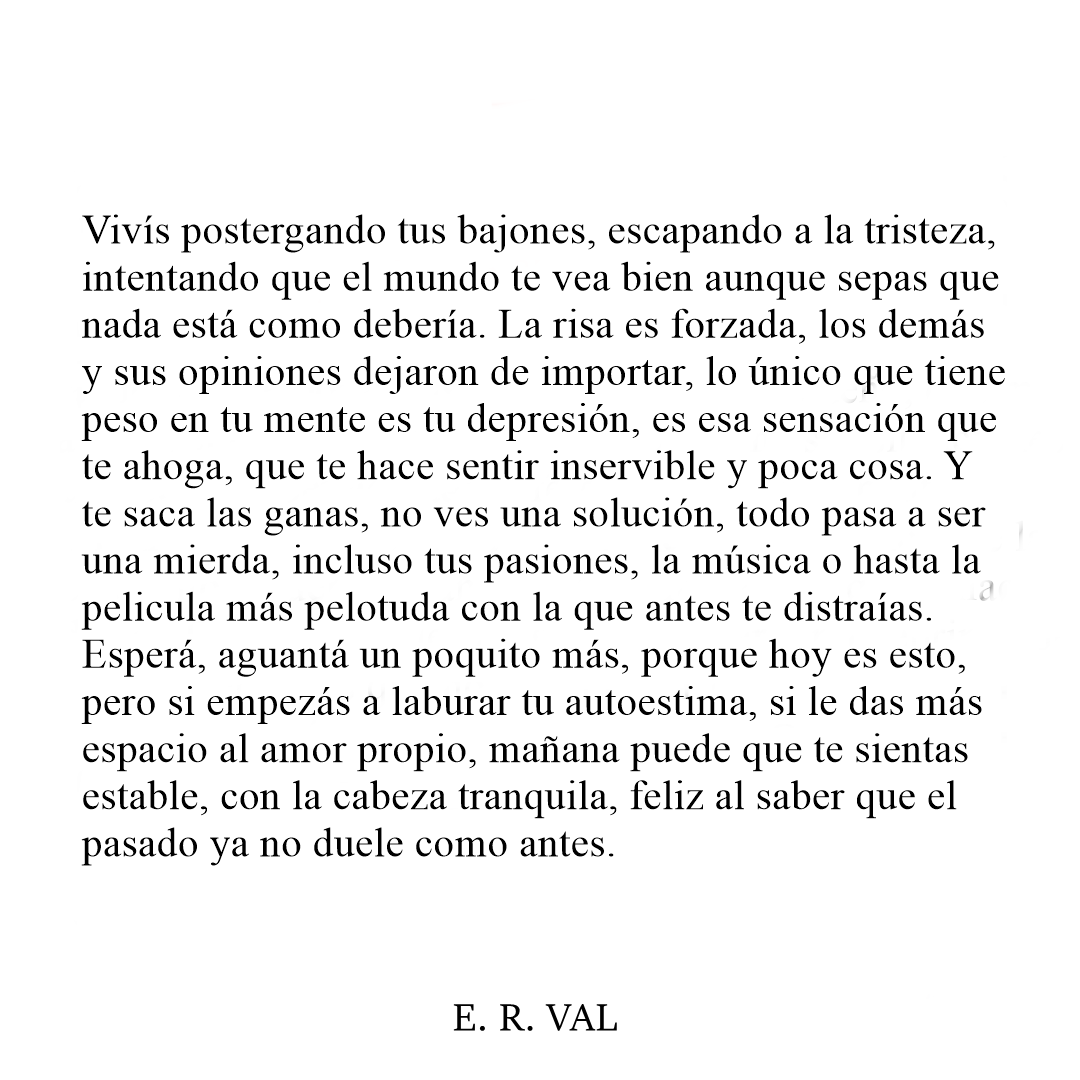 El pasado ya no duele como antes.
