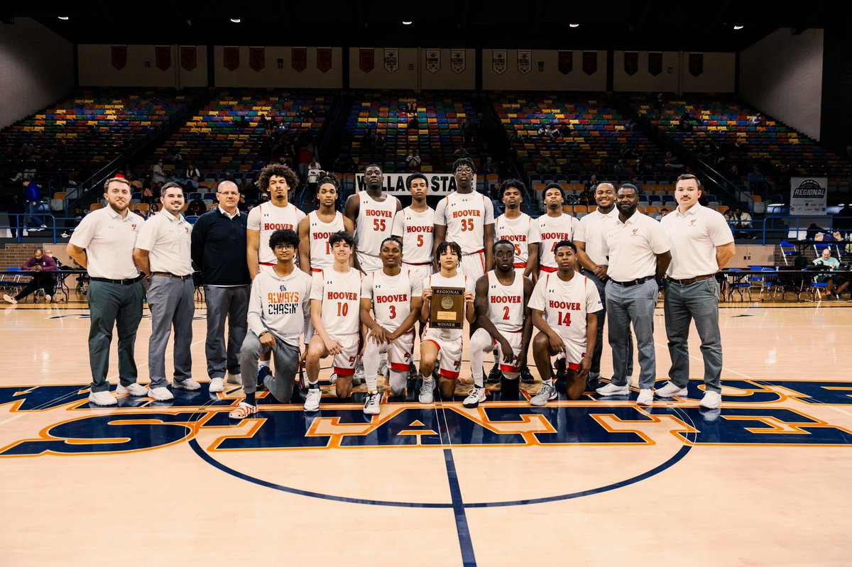 Boys join the @AHSAA_hoops Final Four at the @BJCC with the win over the Warriors! @HooverBucsBBall play at 10:30 a.m. next Thursday, Feb. 29, 2023. Tickets on @GoFanHS #SailsUp🏴‍☠️