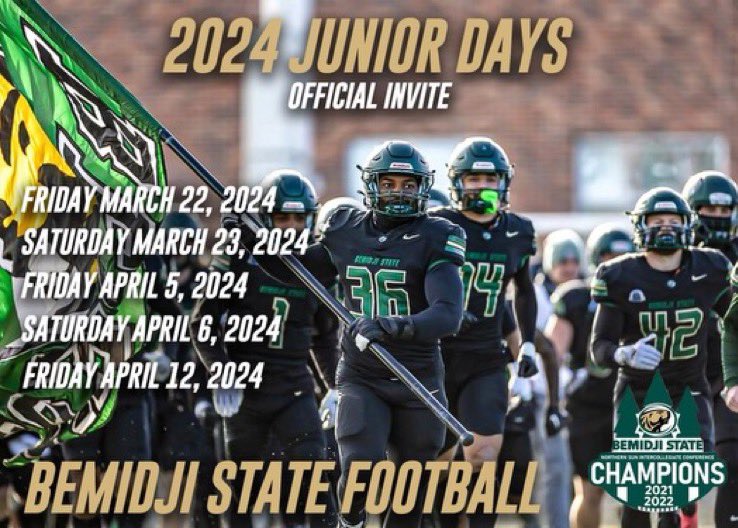 Thank you <a href="/CoachJChamp/">Jimmy Champion</a> for the JR day invite! Can’t wait to get on campus!