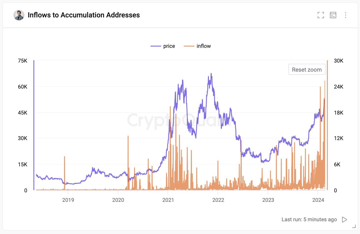  inflows bitcoin hit on-chain wallets hodler bullish 