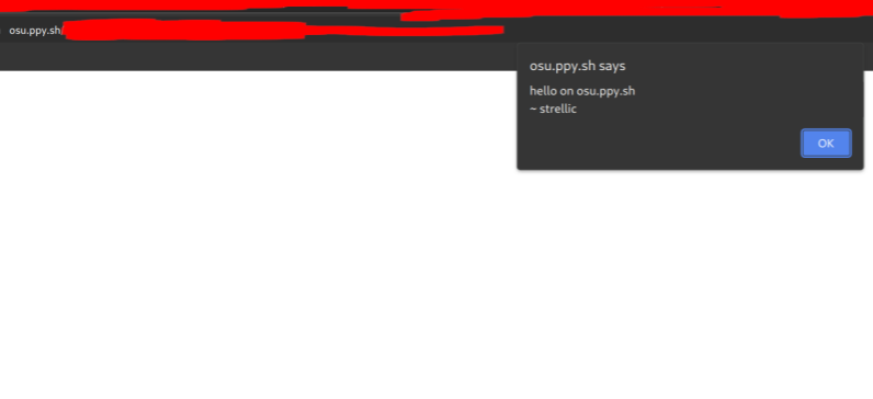 strellic's tweet photo. found an XSS in osu! last week, cool to see it featured in the osu! update video :)

check out osu!gaming CTF if you like osu! and want to learn about cybersecurity! https://t.co/ZBJxA6gzRu https://t.co/x8mmyUIG63
